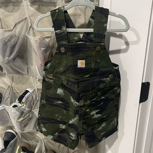 12 month carhartt camo bib shorts